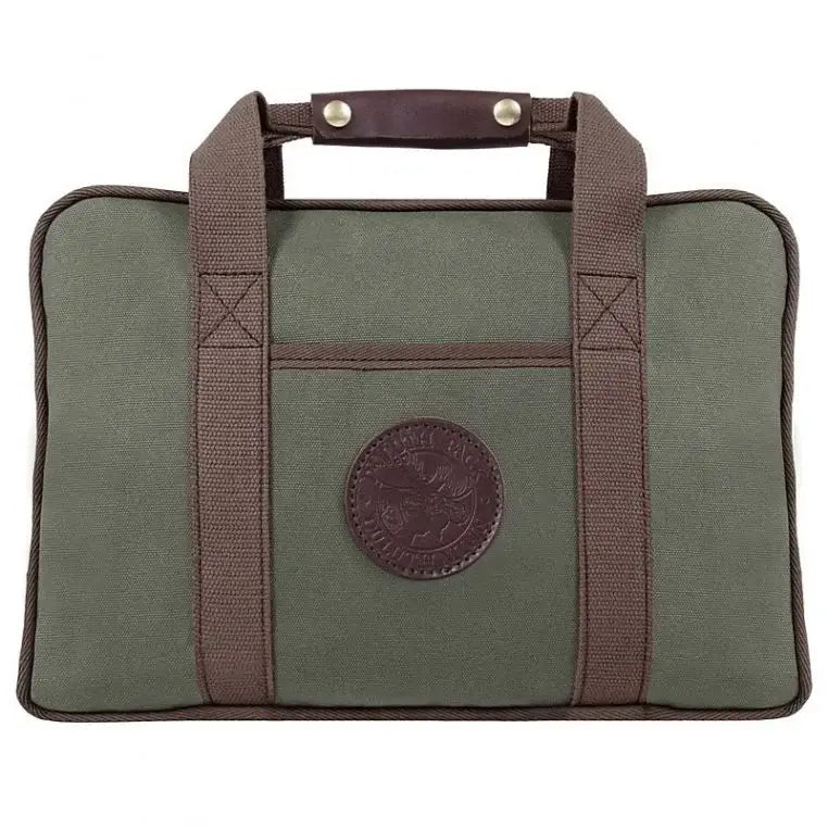 Safari Briefcase In Olive Drab Green On A White Background