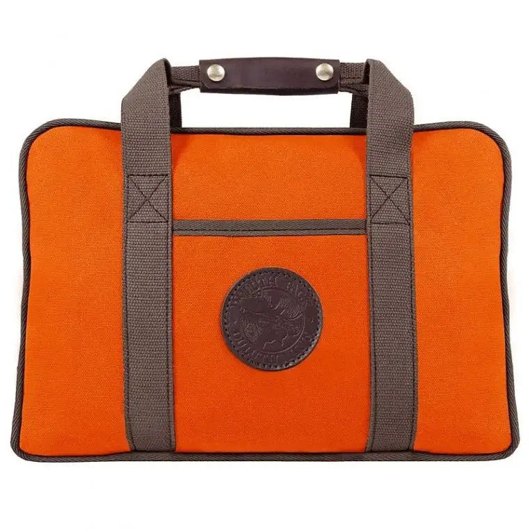Safari Briefcase In Orange On A White Background