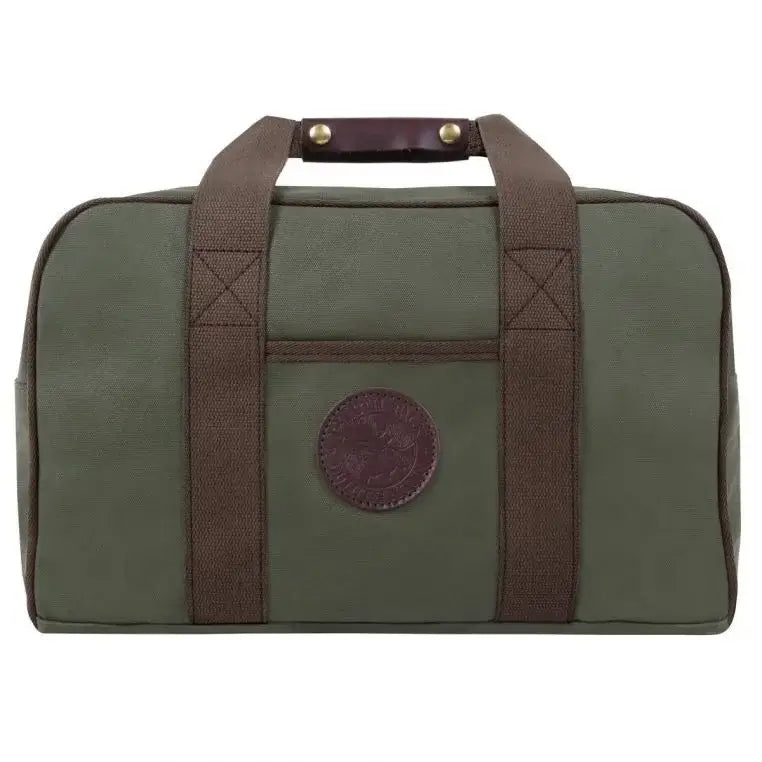 Small Safari Duffel In Olive Drab Green On A White Background