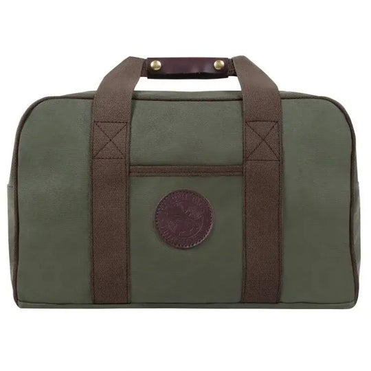 Small Safari Duffel In Olive Drab Green On A White Background