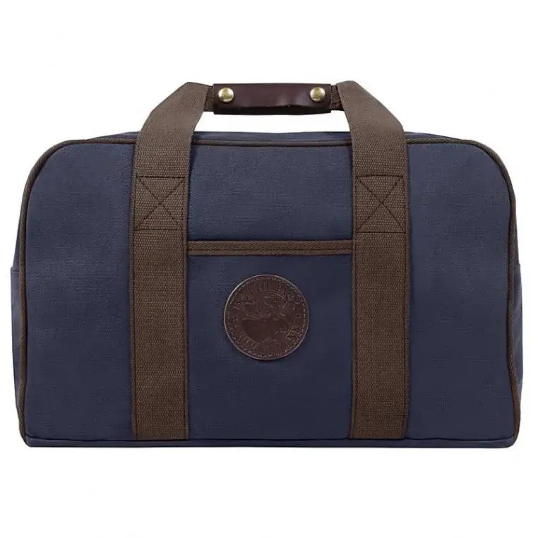 Small Safari Duffel In Navy Blue On A White Background