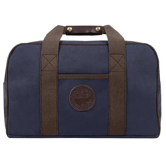 Small Safari Duffel In Navy Blue On A White Background
