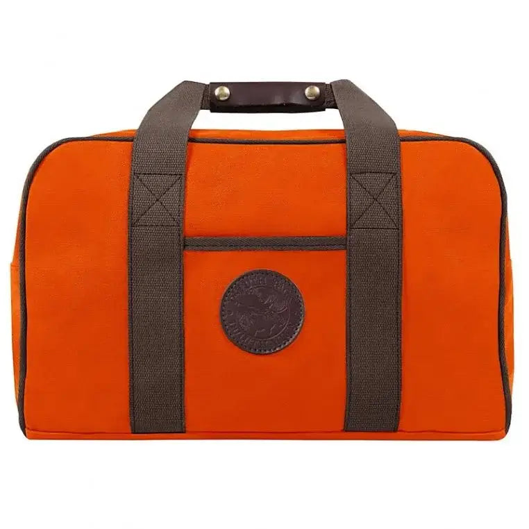 Small Safari Duffel In Orange On A White Background