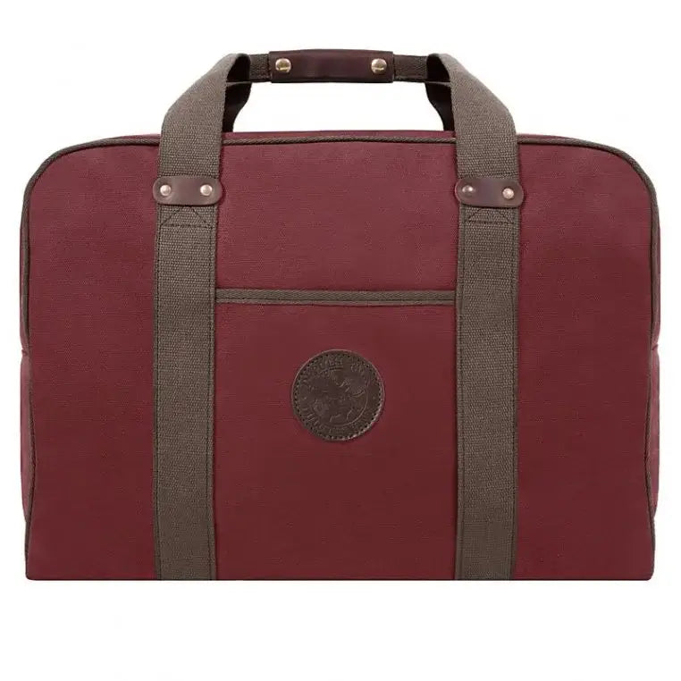 Medium Safari Duffel In Burgundy Red On A White Background