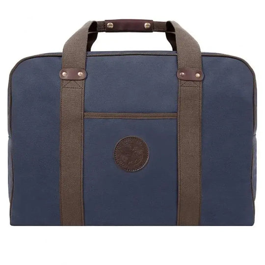 Medium Safari Duffel In Navy Blue On A White Background