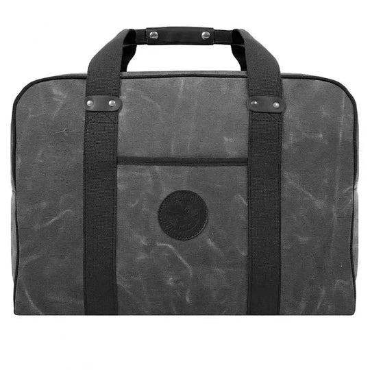 Medium Safari Duffel In Waxed Grey On A White Background