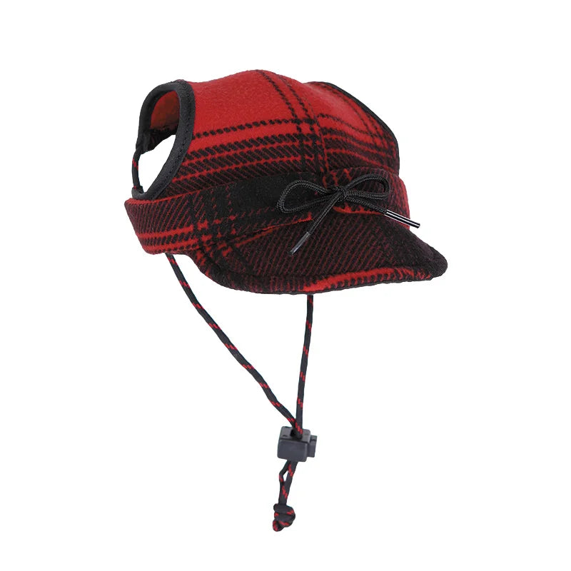Stormy Kromer Critter Kromer in red side view with a white background