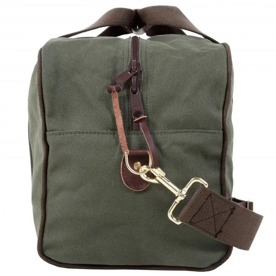 Small Safari Duffel In Olive Drab Green As Seen From The Side On A White Background