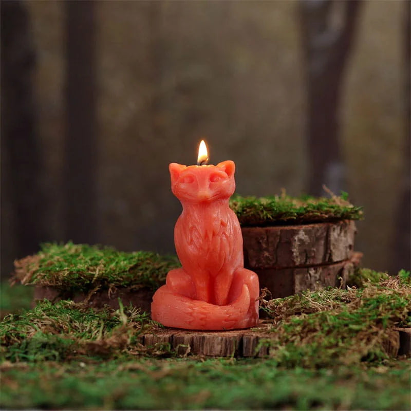Beeswax Critter Candle Fox Lifestyle