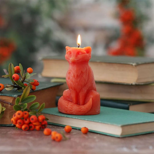 Beeswax Critter Candle Fox Lifestyle